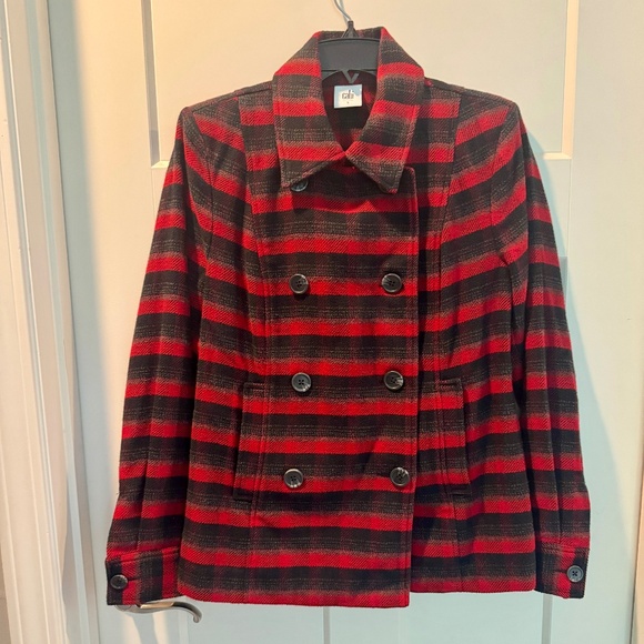 cabi Snow Valley Jacket, #3852, S, EUC, Red/Black Plaid, Flannel - Picture 5 of 14